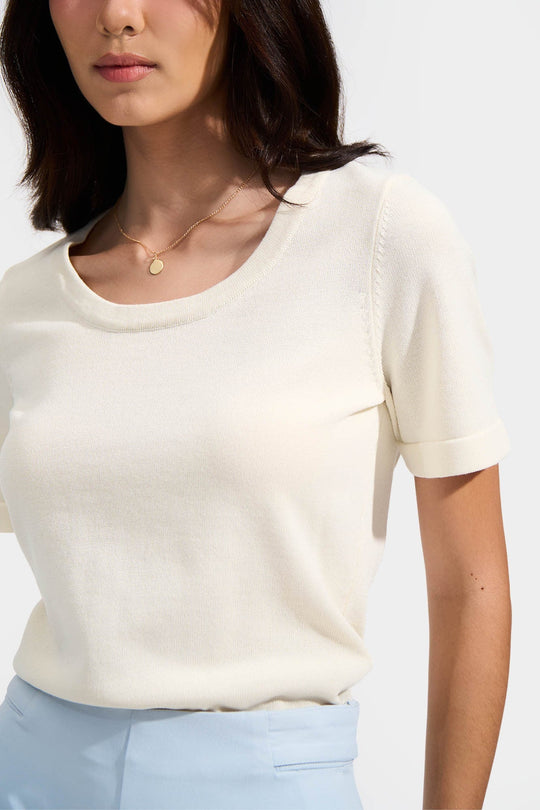 Round Neck Knit Top
