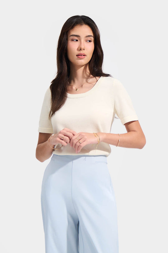 Round Neck Knit Top