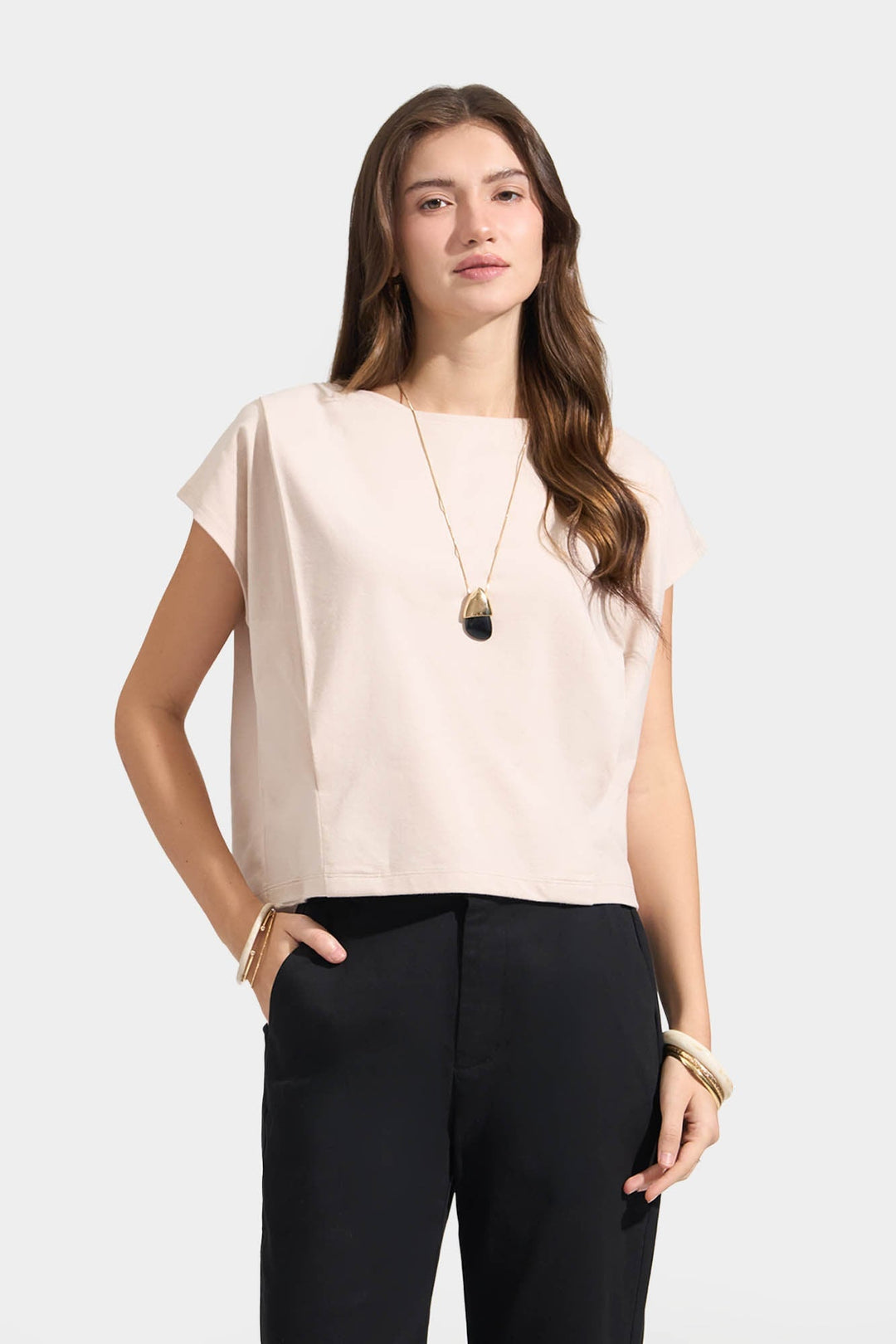 Pleated T-Shirt