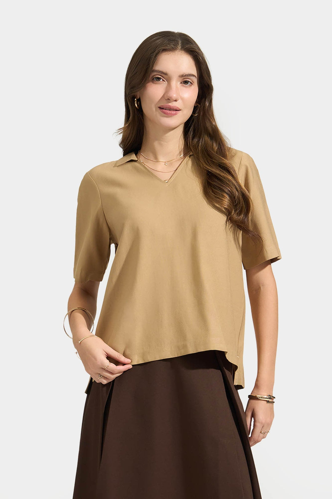 Boxy High-Low Shirt