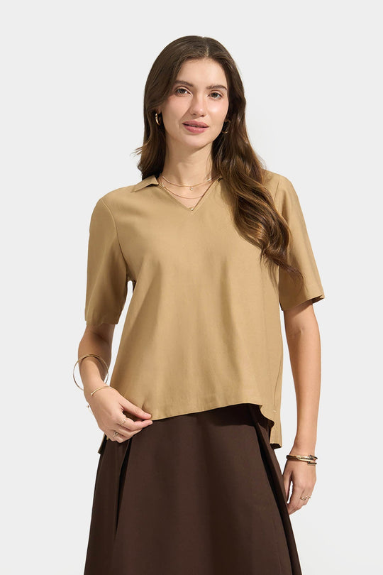 Boxy High-Low Shirt