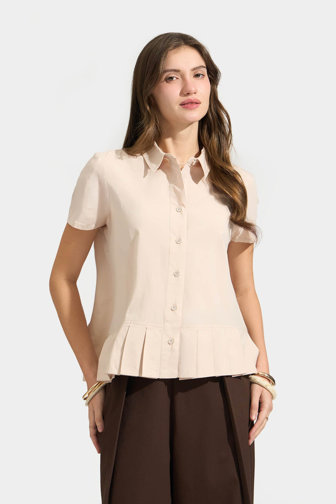 Shirt with Pleats