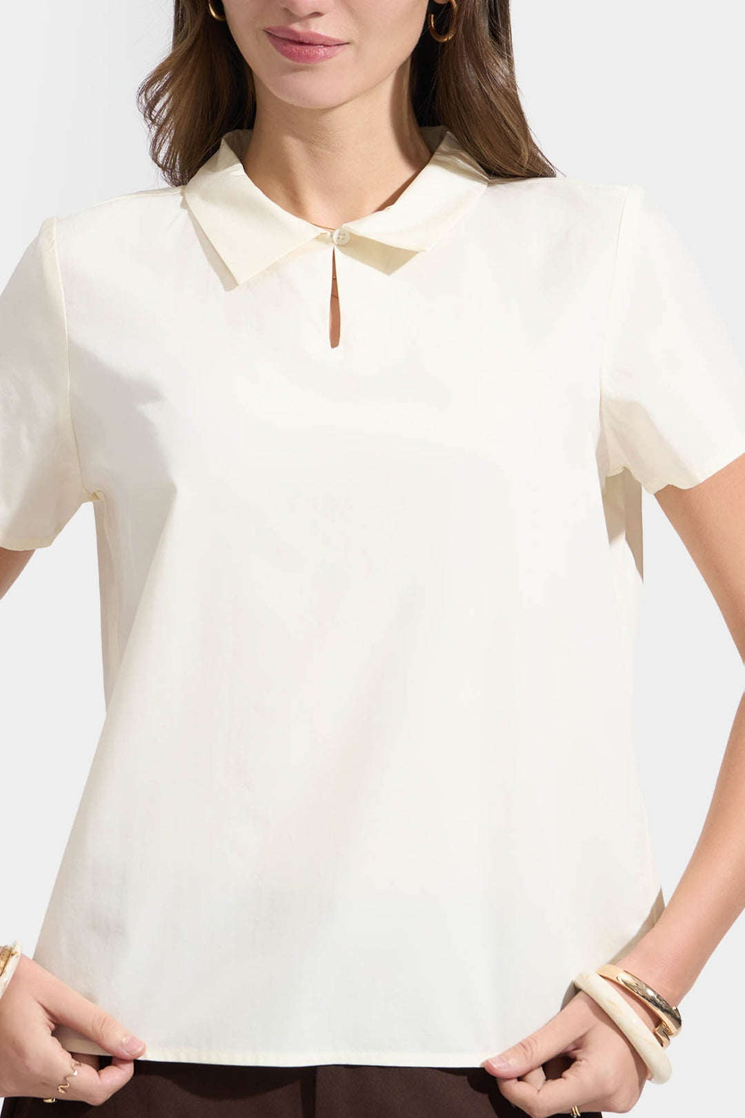 Shirt with Keyhole Detail