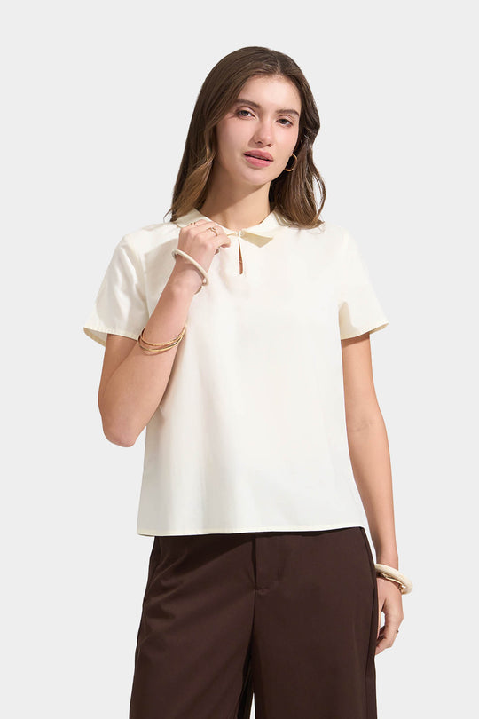 Shirt with Keyhole Detail