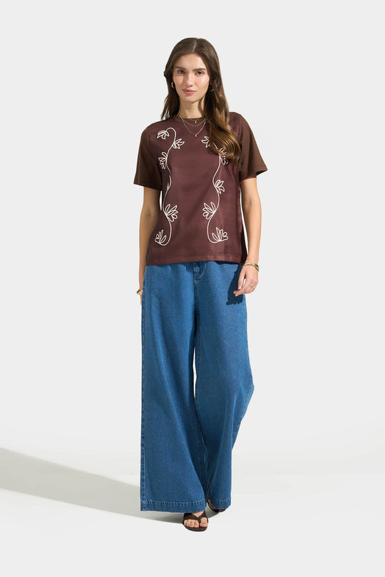Arabesque Scrollwork Roping Hybrid T-Shirt