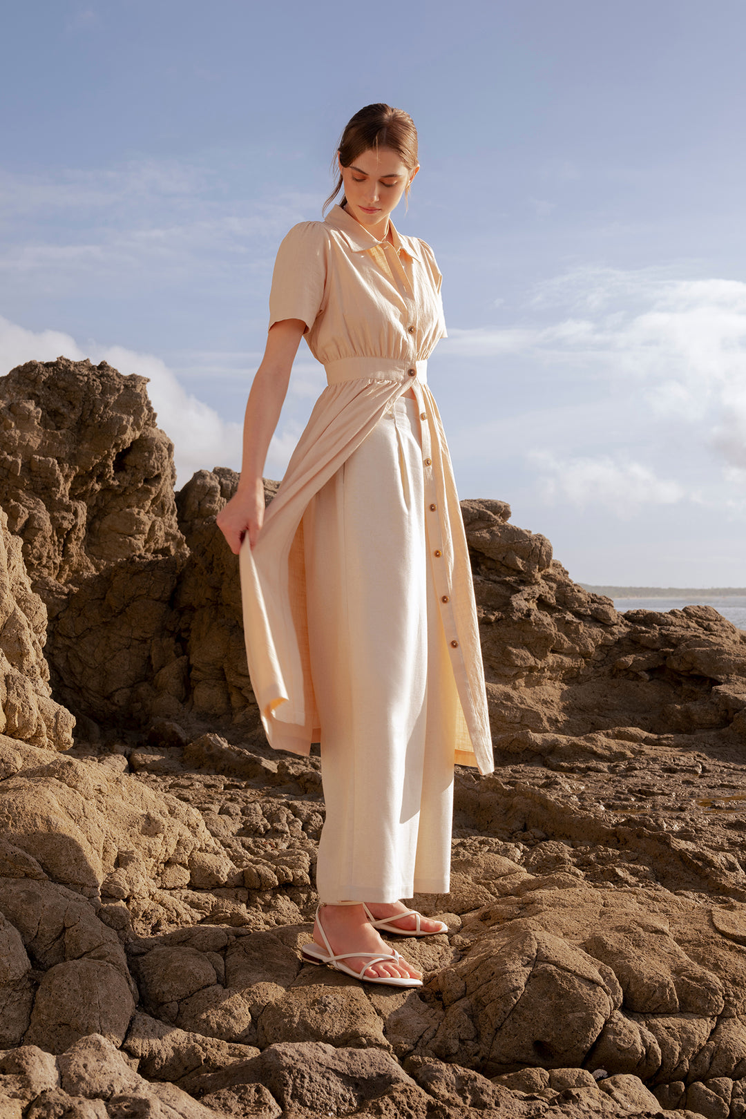 Collared Fit And Flare Dress Collared Fit And Flare Dress