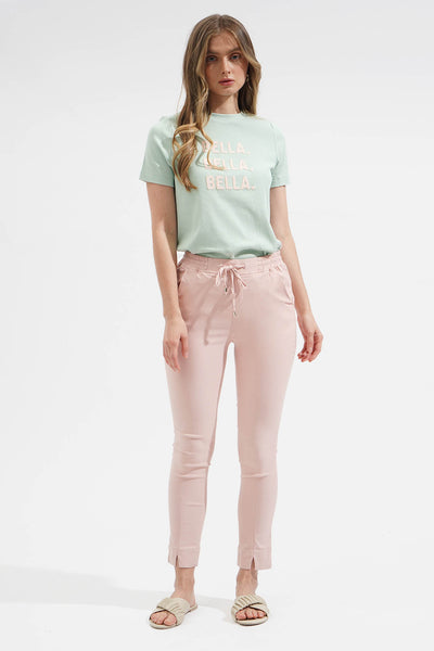 Closet Staples Cropped Drawstring Pull Up Trousers
