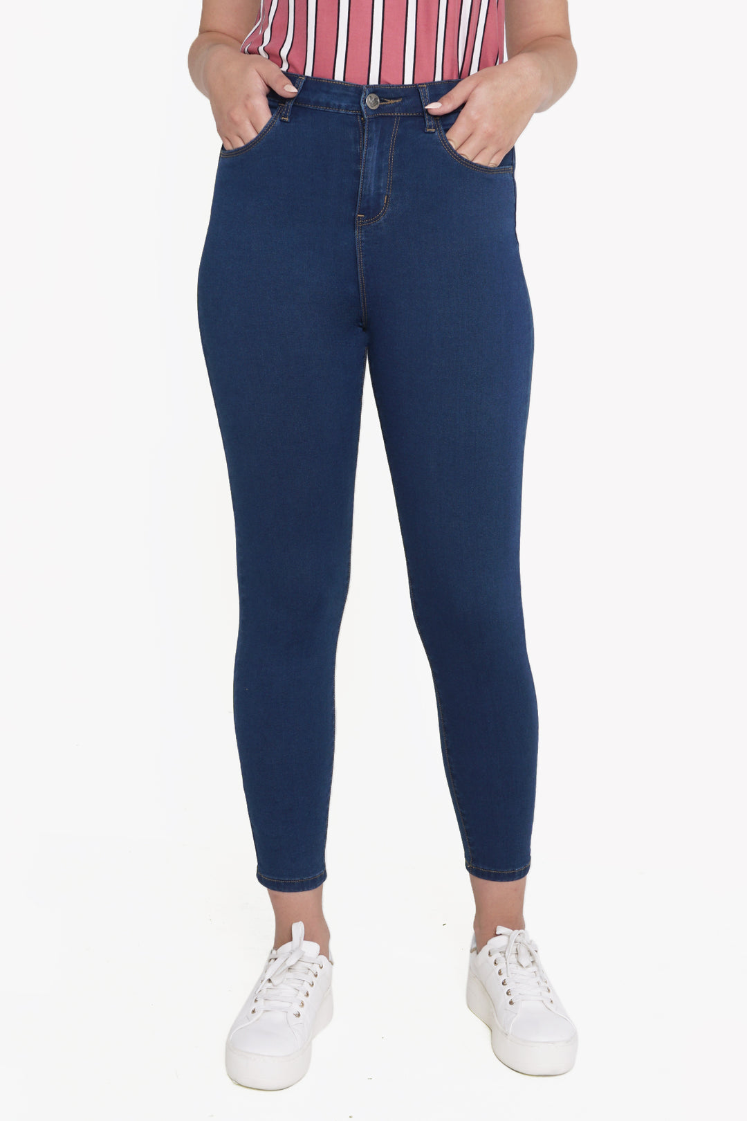 High Waist 5-Pocket Jeans