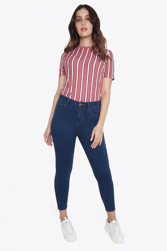 High Waist 5-Pocket Jeans