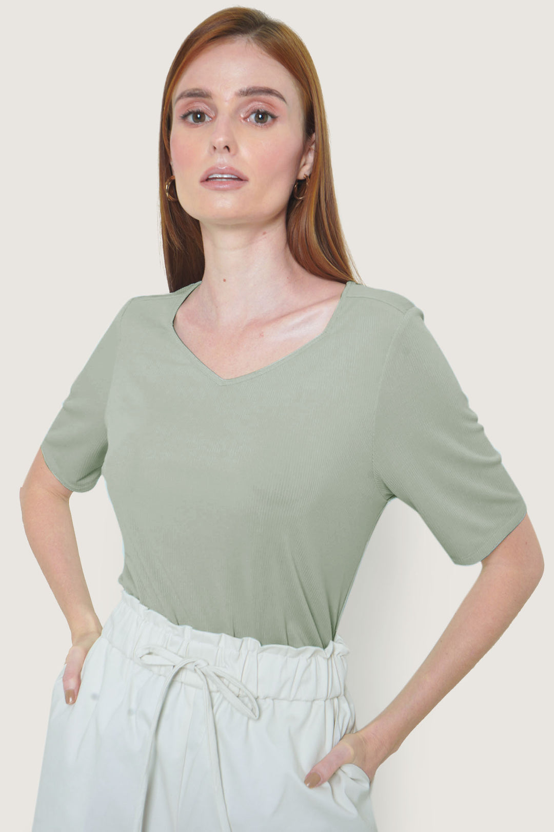 Sweetheart Neckline Tee