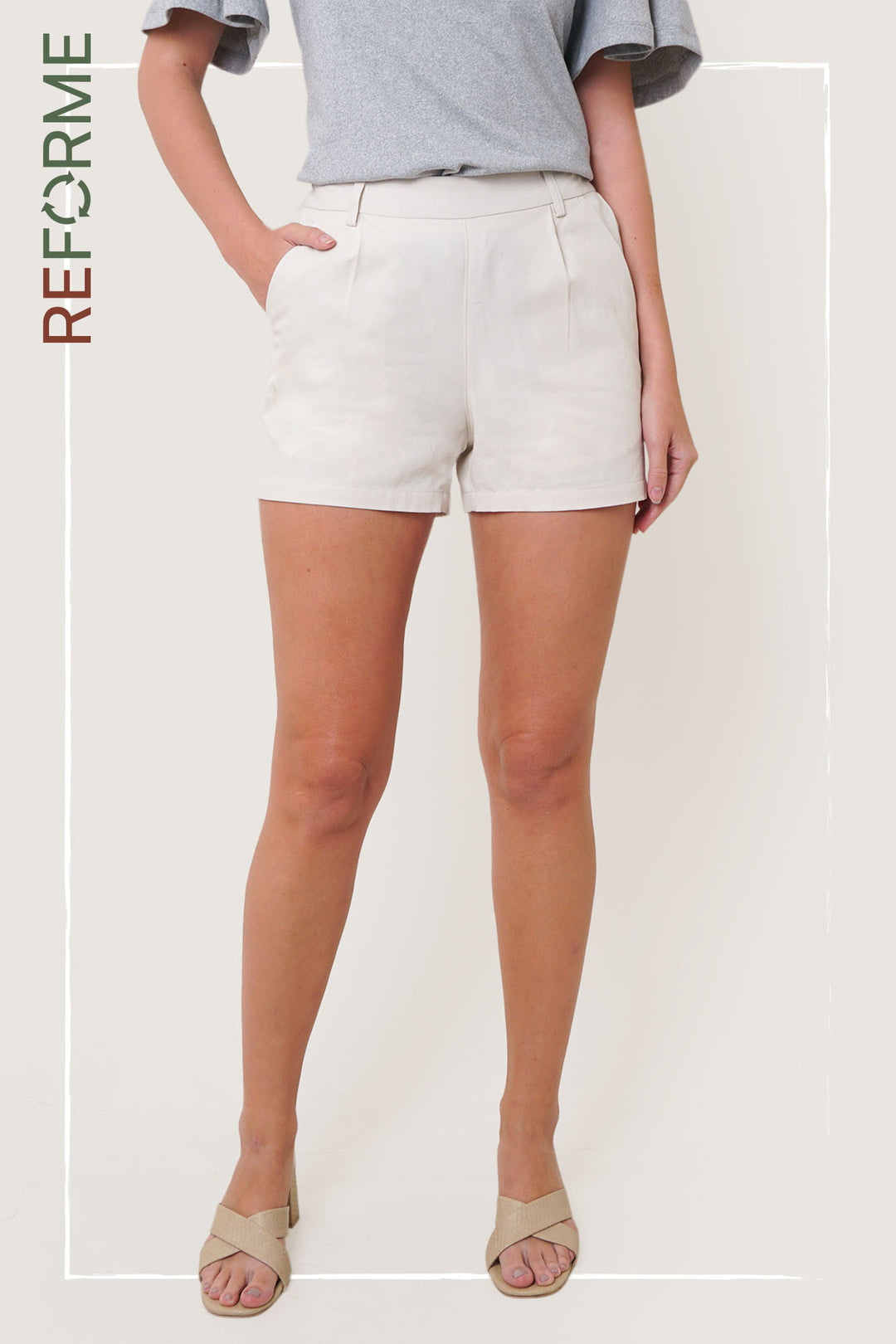 REFORME Pull Up Chino Shorts