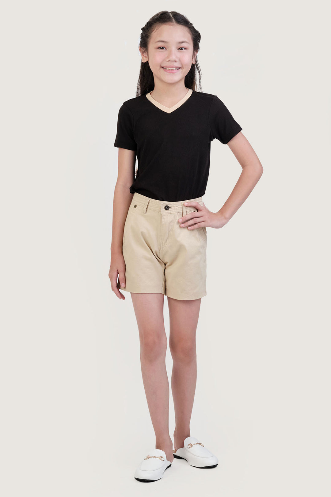 Kids Contrast V-Neck Tee (Unisex)