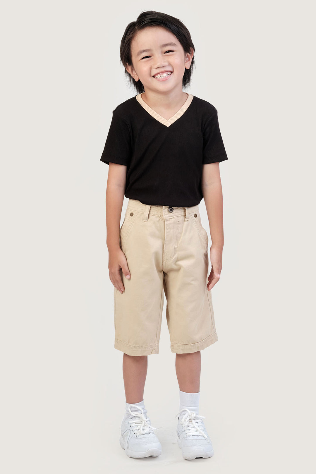 Kids Contrast V-Neck Tee (Unisex)