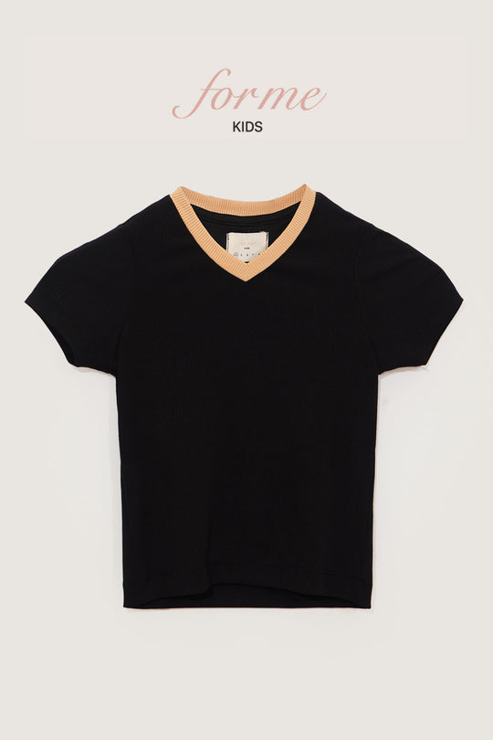 Kids Contrast V-Neck Tee (Unisex)