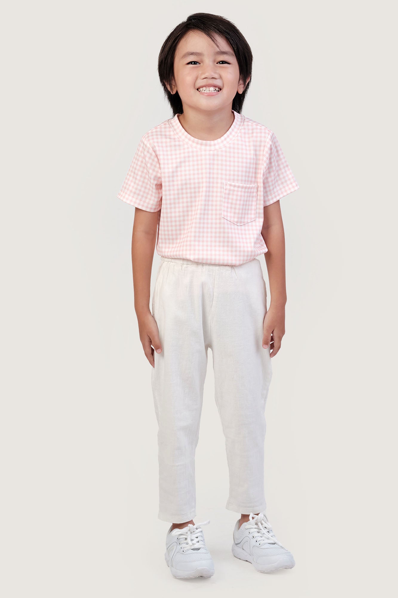 Kids Gingham Pocket Tee (Unisex)