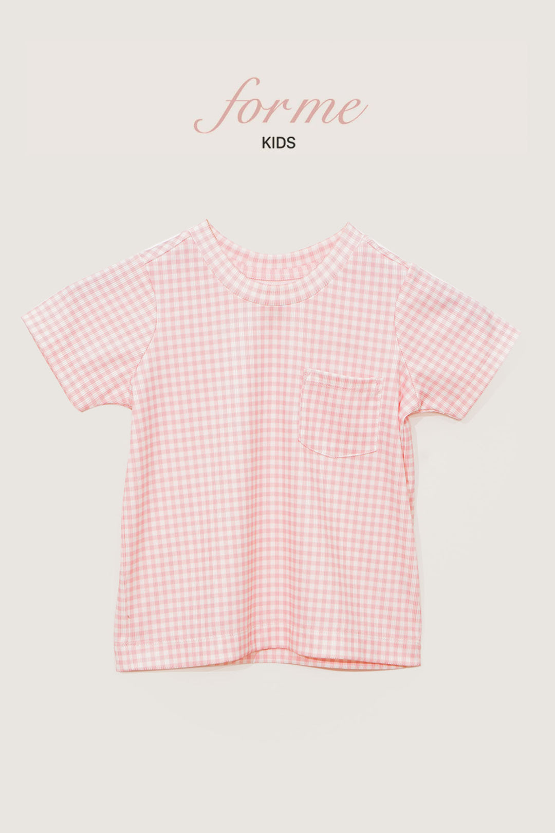 Kids Gingham Pocket Tee (Unisex)