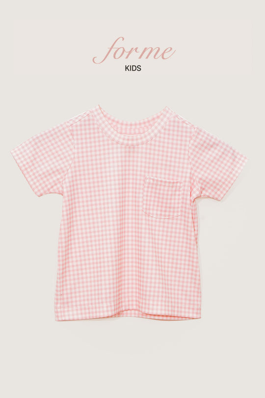 Kids Gingham Pocket Tee (Unisex)