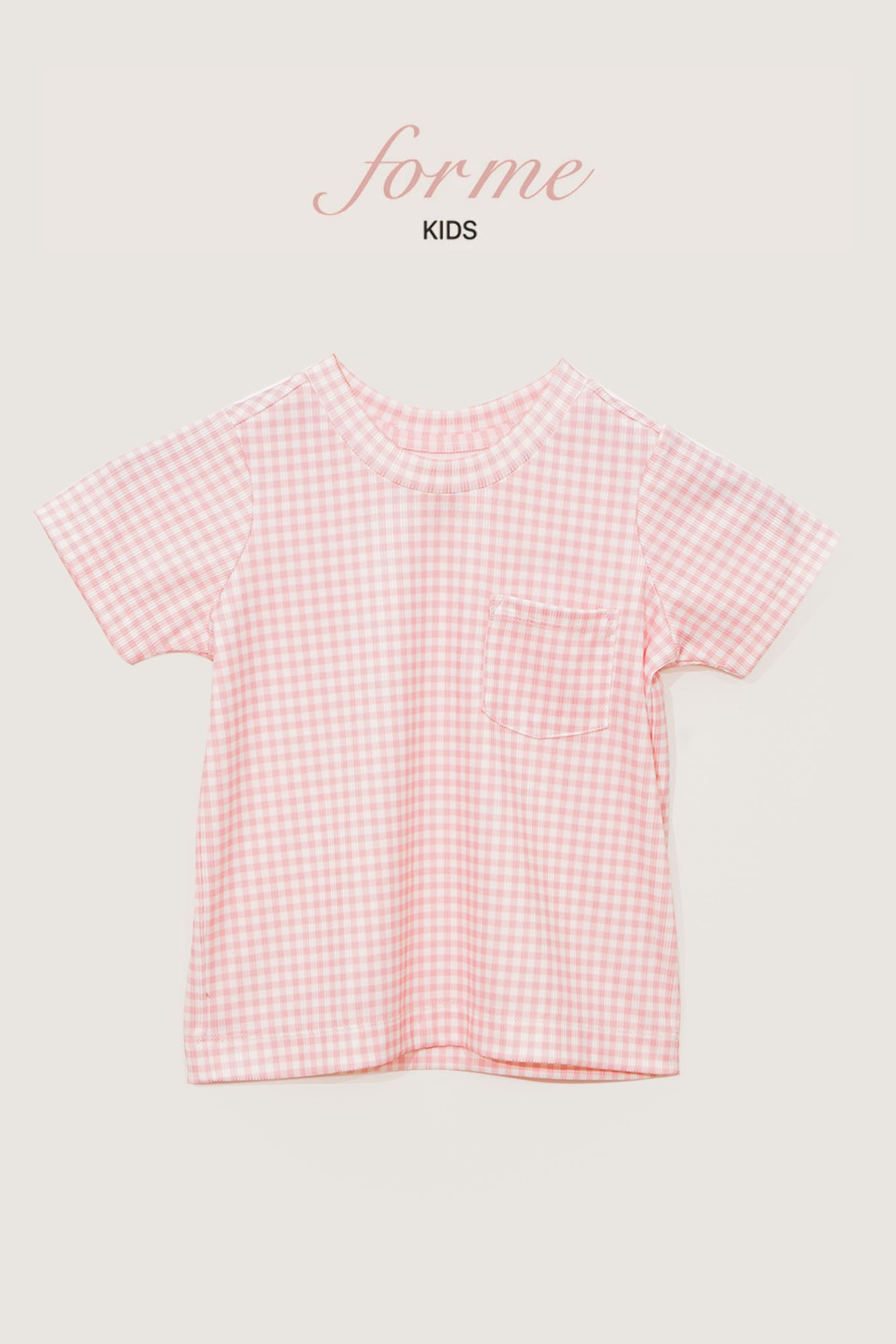Kids Gingham Pocket Tee (Unisex)