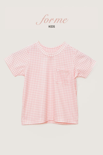 Kids Gingham Pocket Tee (Unisex)