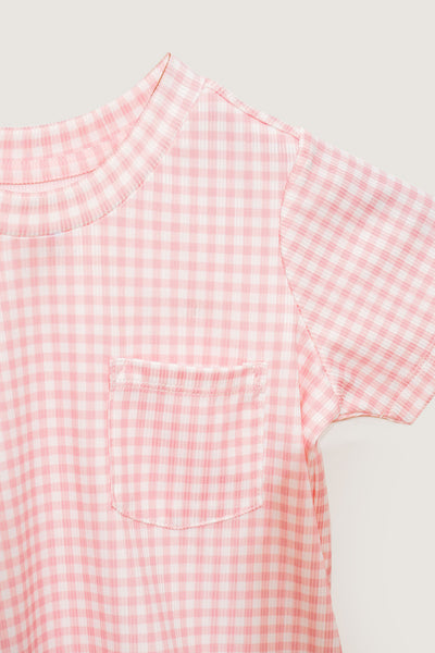 Kids Gingham Pocket Tee (Unisex)