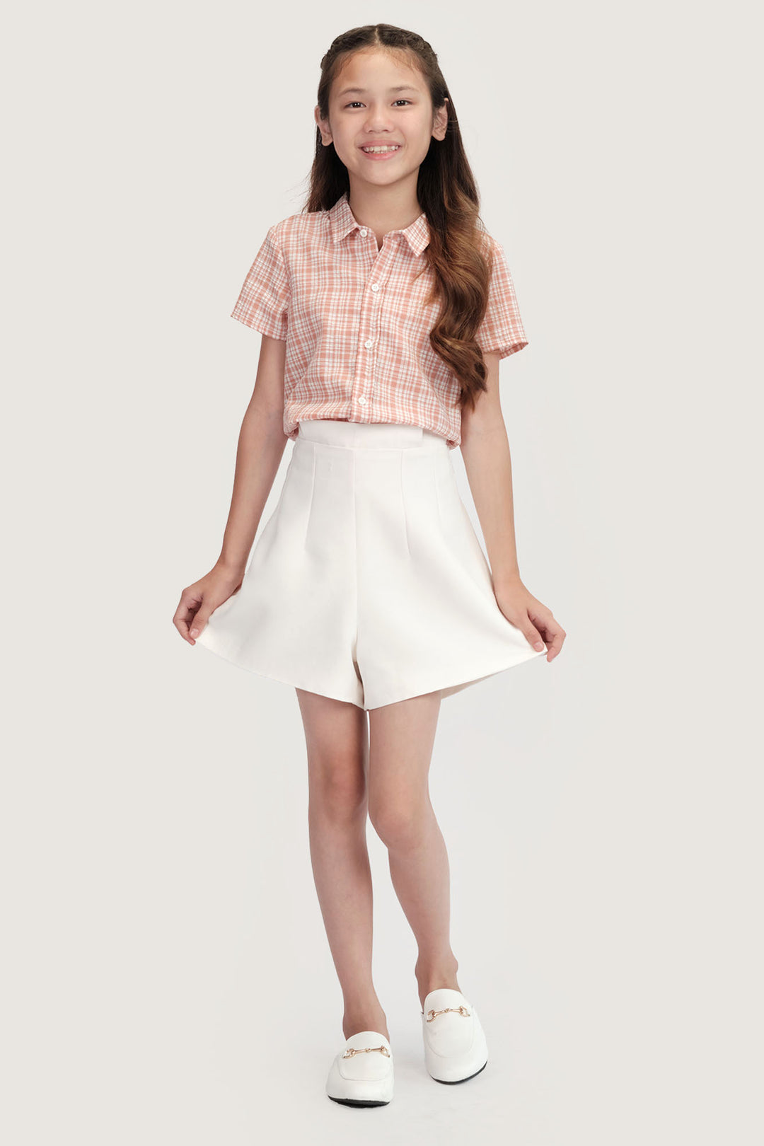Kids Gingham Button Down Top (Unisex)