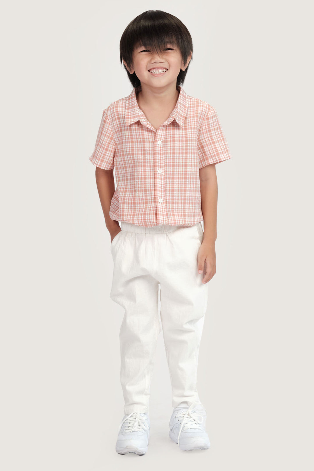 Kids Gingham Button Down Top (Unisex)