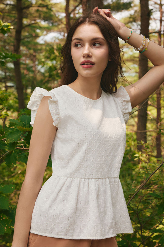 Eyelet Babydoll Top