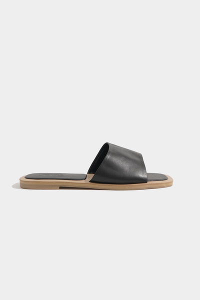 One Band Square Toe Padded Sandals