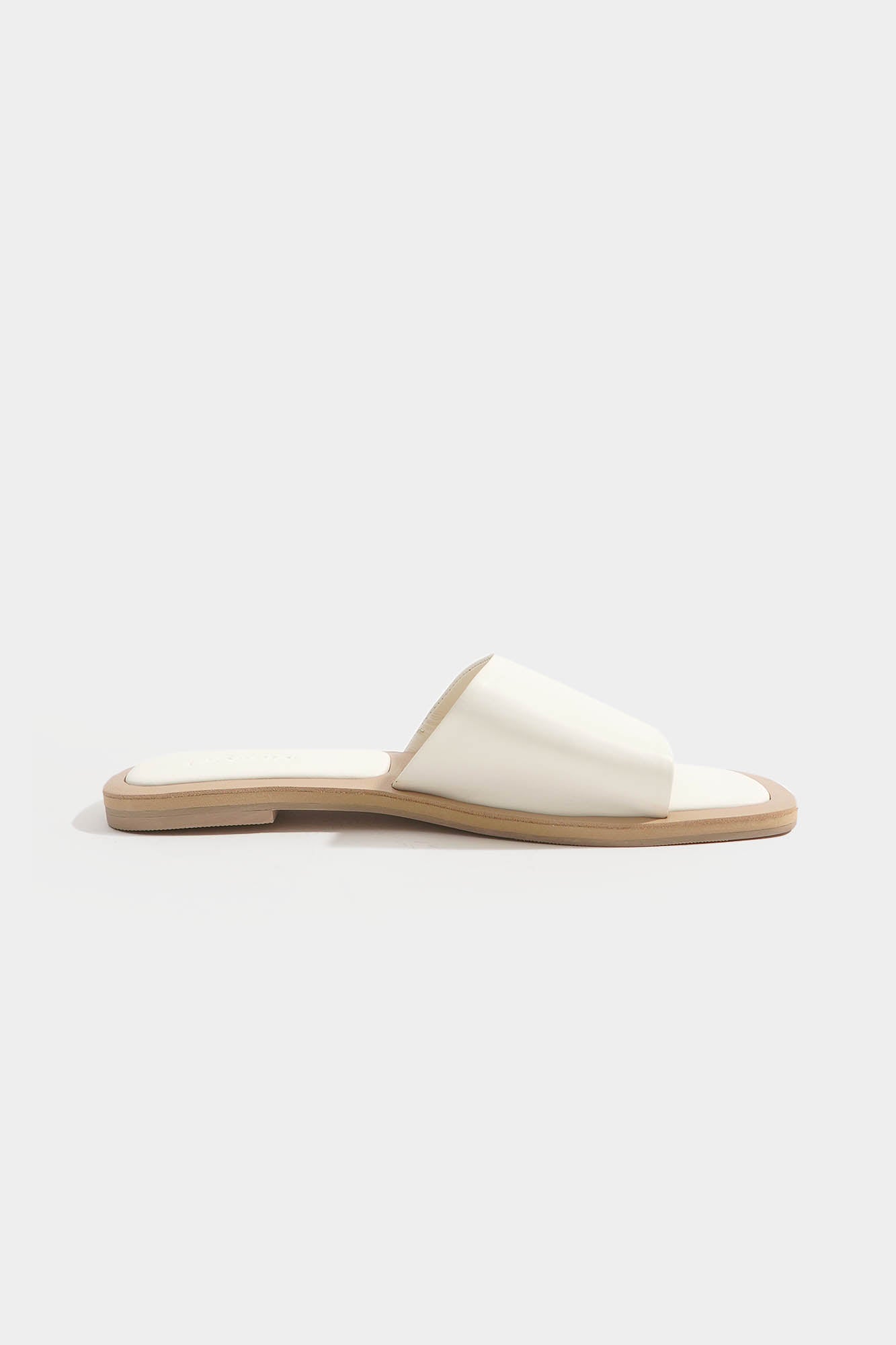 One Band Square Toe Padded Sandals
