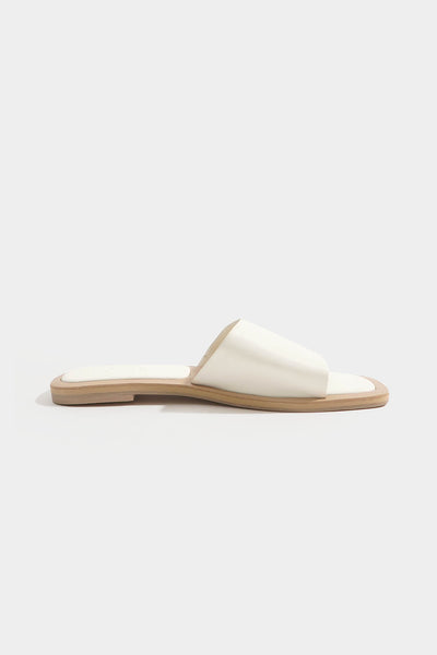 One Band Square Toe Padded Sandals