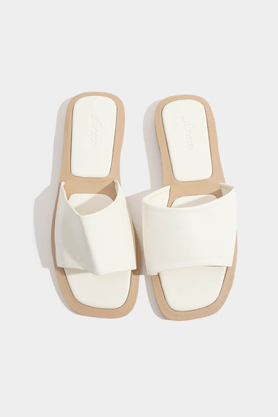 One Band Square Toe Padded Sandals