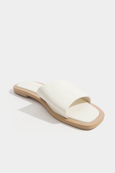 One Band Square Toe Padded Sandals