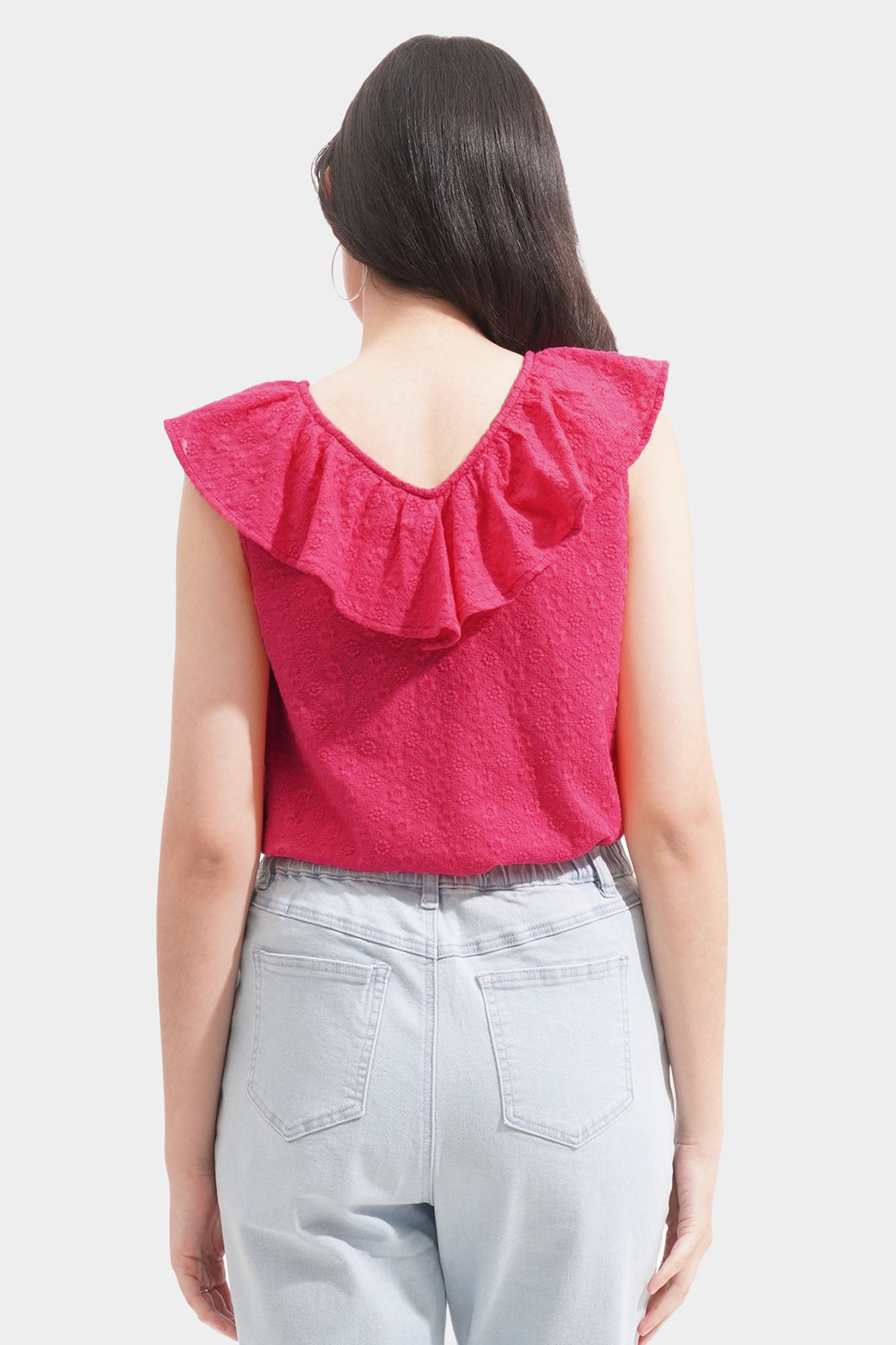 Eyelet Ruffle Top